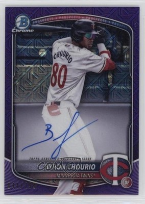 2025 Bowman Purple Mojo Refractor 14/199 Byron Chourio #BMA-BC Auto 0j81