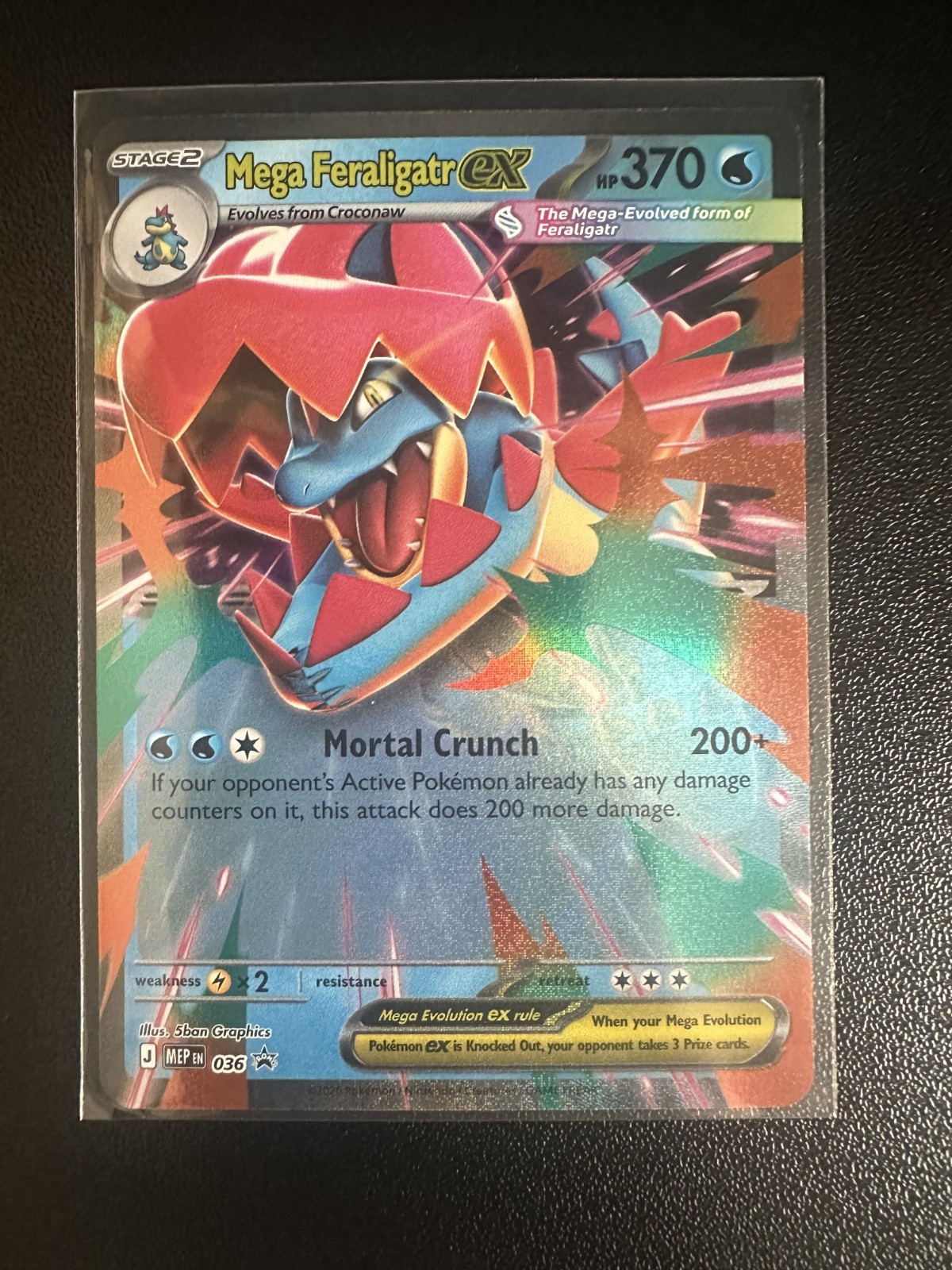 Pokémon Mega Feraligatr ex 036 Me: Mega Evolution Promo Holo NM