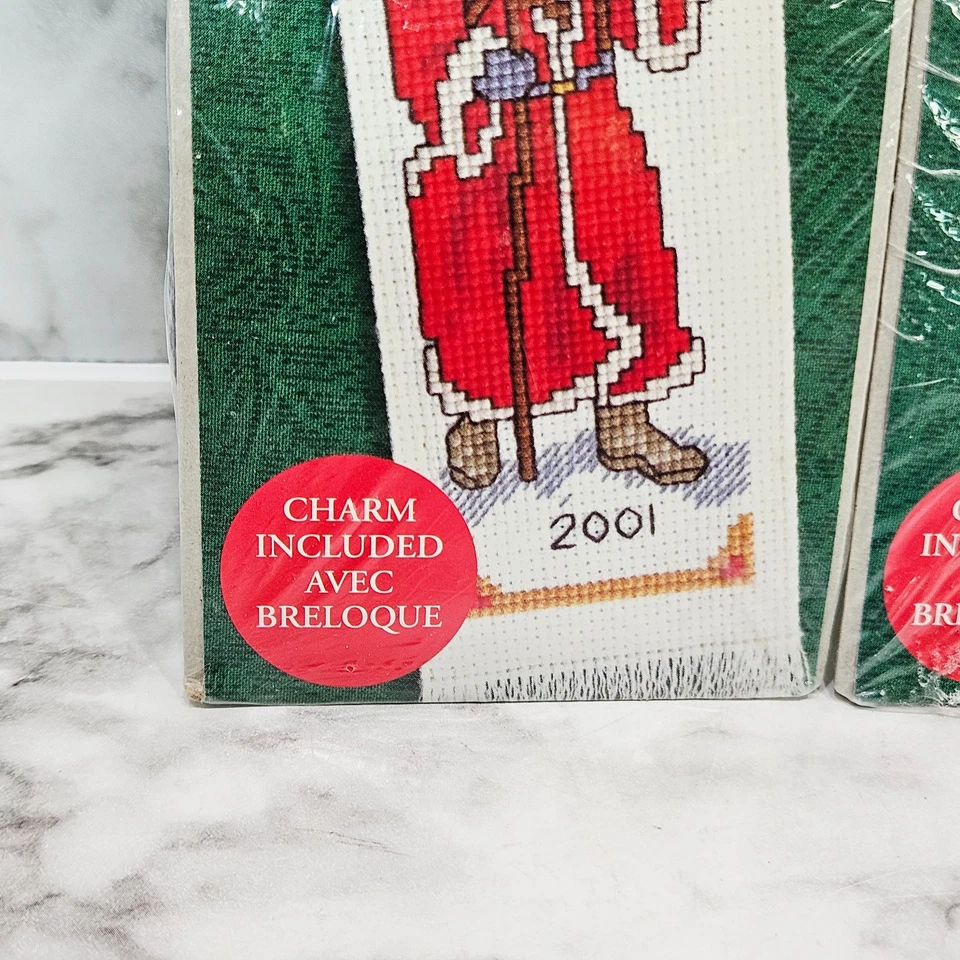 2 Quick Christmas Keepsakes Cross Stitch Kits Bookmark Father St. Nicolas Charm - Image 4 of 4