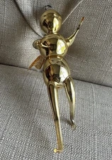 Vintage Glass Tinker Bell ANGEL Christmas Ornament De Carlini Italy