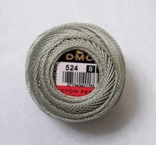 DMC Pearl / Perle Cotton Thread Balls Size 8 VERY LIGHT FERN GREEN 524
