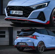 Hyundai Embleme schwarz - Set Front & Heck, i20N