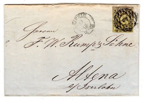 Saxony 11 On Letter From Leipzig To Altene (DA7405)