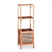 Holz Standregal Haushaltsregal Holzregal Badregal 35,5X123X39,5Cm Walnuss