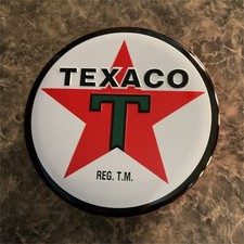 1  Texaco Collectible Advertising Tin Red Star Logo Red White Green Black Colors