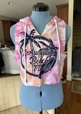 Panama City Beach FL Sleeveless Hoodie - Tie Dye - Pullover - Kids Size Small
