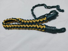 Hunter Green And Yellow Double Ribbon Open Graduation Lei