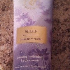 Bath  Body Works Sleep Lavender Vanilla Hydrating Body Cream Shea Butter