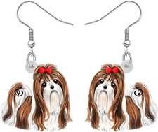 Acryl süße Shih Tzu Hund baumeln Tropfen Ohrringe für Damen Mädchen Sweet Welpen