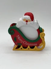 VTG Hard Plastic Merry Christmas Santa Claus Drink Coasters Set of 4 J. S.N.Y.