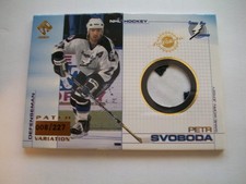 PETR SVOBODA 2000-01 PACIFIC PRIVATE STOCK GAME GEAR 2 COLOR LIGHTNING PATCH