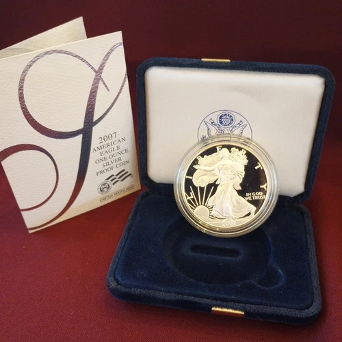 2007-W American Silver Eagle Proof / OGP&COA  FREE SHIPPING