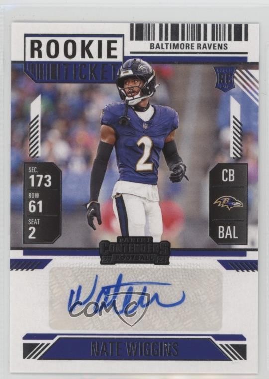 2024 Panini Contenders Rookie Ticket Hobby Nate Wiggins #150 Rookie Auto RC