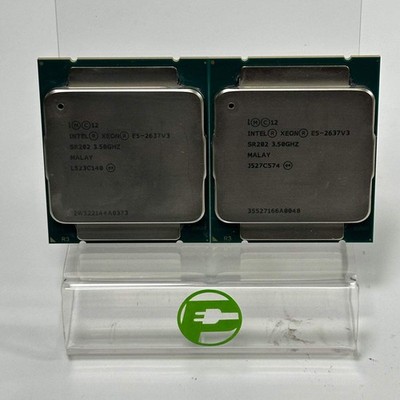 Intel XEON E5-2637V3 3.50GHz Quad Core SR202 8 Thread LGA 2011-3 Lot of 2