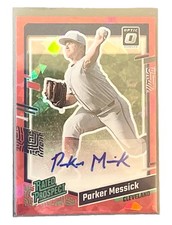 Parker Messick Donruss Optic Rated Rookie Red Cracked Ice Auto #21/23