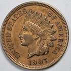 1907 Indian Head Penny Cent  Extremely Fine (XF)