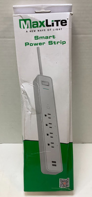 MAXLITE-Smart Power Strip-6 Outlets W/ Surge Protection, WI-FI Ready  FREE SHIP