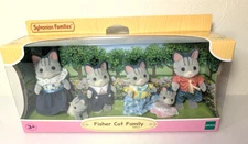 Sylvanian Families Calico Critters Fisher Strip Gray Cat Family (Twins) NEW