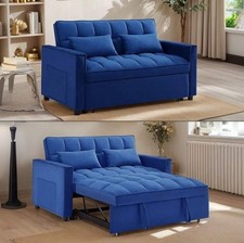 54'' Convertible Futon Sofa Bed Loveseat Sleeper Sofa Couch w/Pull-Out Sofa Bed