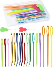 FIVEIZERO 19 Pcs Yarn Needles Set, Assorted Bent Colorful 19PCS