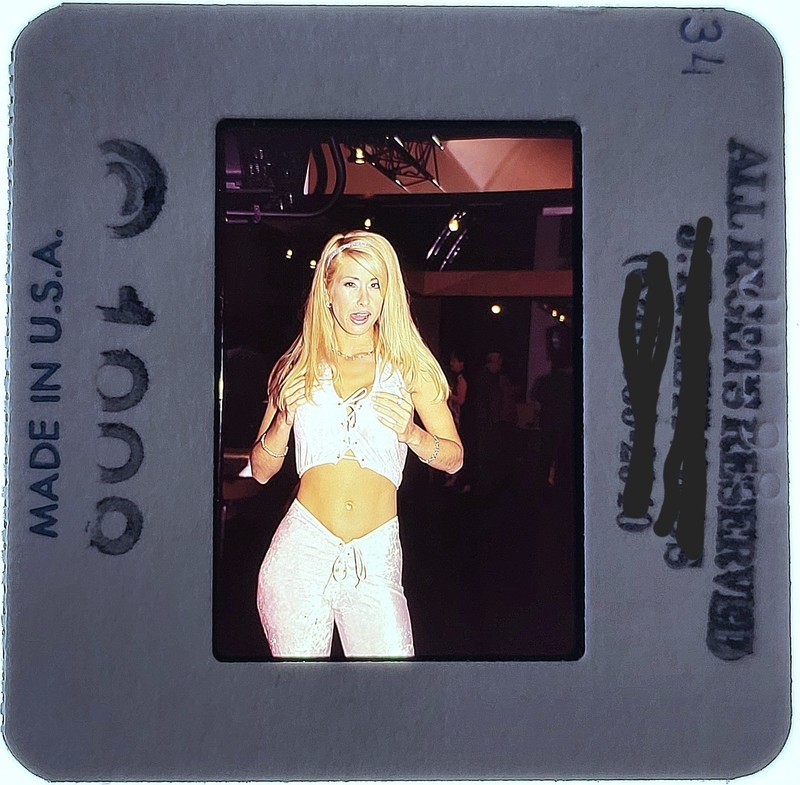 TIFFANY MYNX Adult Film Busty Model Lingerie Pinup 35mm Color Slide *SU7