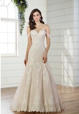 Essence Wedding Dress D2525 ivory/champagne size 12