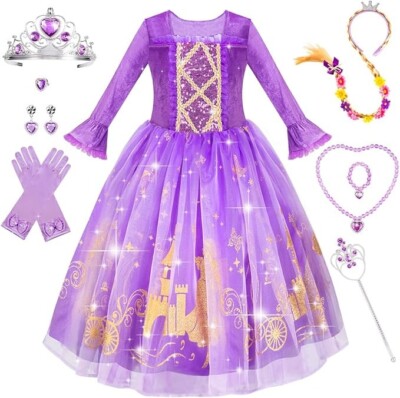 Princess Dress Up for Girls 3-8, Halloween Costumes Birthday Gift | eBay