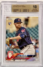 2018 Topps Update #US198 Shane Bieber Rookie BGS 10 PRISTINE