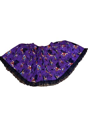 Handmade Disney Halloween Tutu Skirt Girls Size 6 Purple Orange Minnie Mouse