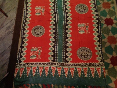 62 in. x 44 in. Cloth Throw Blanket Beautiful Multicolor Native Design - Picture 3 of 5