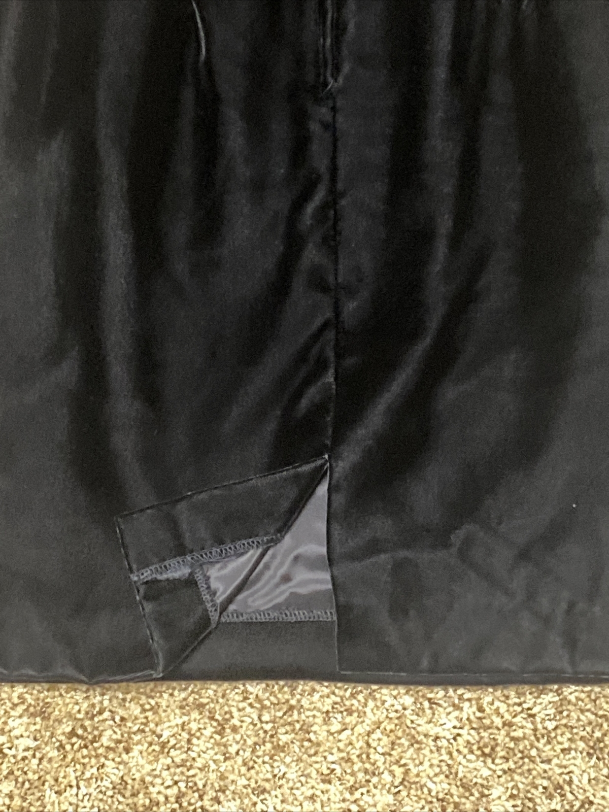 Vintage Black Velvet Dress Sweetheart Neck-Short Sleeve Shoulder pad Size 10-New image 7