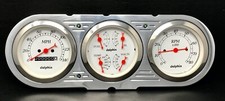 1963 1964 1965 Chevy Nova 3 Gauge Dash Panel Quad Style Cluster White 1963 1964 1965 Chevy Nova 3 Gauge Dash Panel Quad Style Cluster White