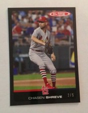 2019 Topps Total Wave 6 Black Parallel CHASEN SHREVE #2/5 Made Cardinals #573