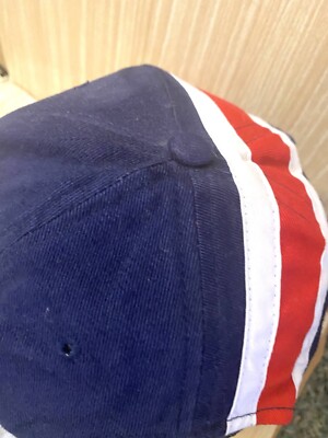 90's Budweiser Racing Hat Cap Snap Back Red White Blue Beer Bud