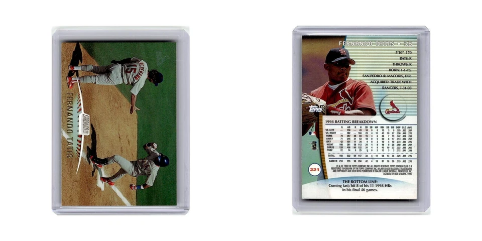 Fernando Tatis 1999 Stadium Club #221 St. Louis Cardinals Baseball Card NM - Image 3 of 3