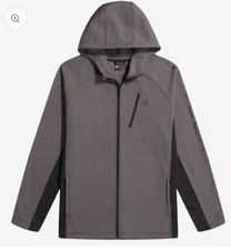 Spyder Mens Tempo Jacket Polar Grey Full Zip Large NWT