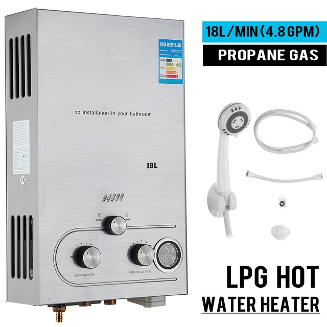 18l 5gpm Hot Water Heater Propane Gas Instant Tankless Boiler LPG W
