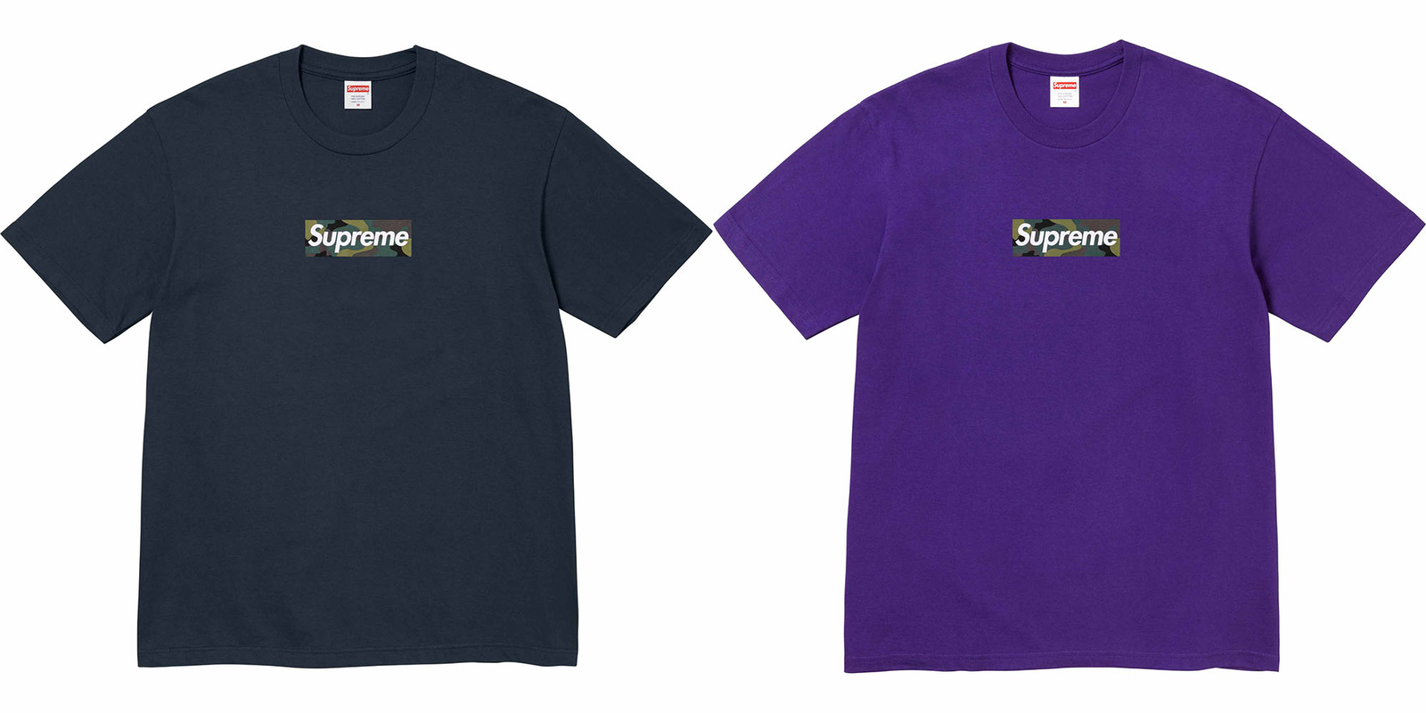 Футболка с логотипом Supreme Box Темно-фиолетовая FW 23 21490₽