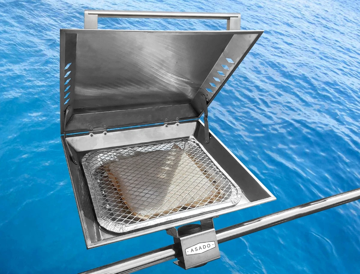 ASADO BOAT BBQ grill stainless steel rail light portable Barbecue. fit 22 25mm