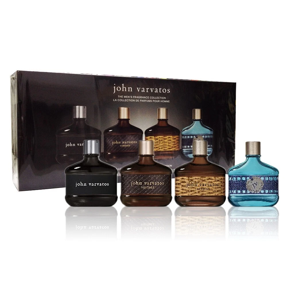 JOHN VARVATOS Gift Set 4 x 0.5 Oz EDT VINTAGE ARTISAN ARTISAN BLU SEALED