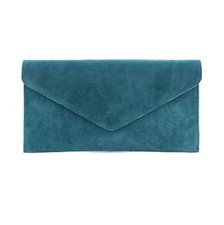 Ladies Envelope Clutch Bag Women Real Suede Leather Wedding Evening Party Bags
