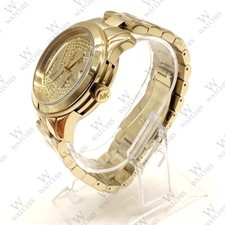New Michael Kors MK5706 Runway Gold Dial Crystal Pave Gold Women's Watch 45mm