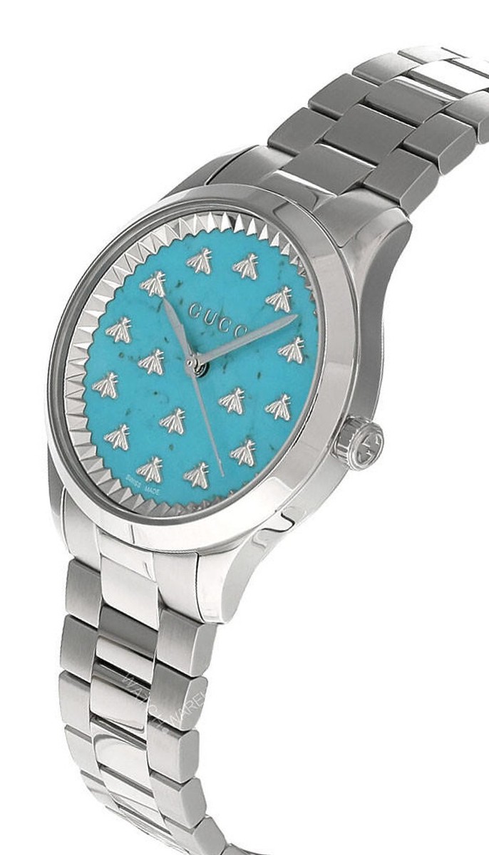 GUCCI G-Timeless Quartz 32MM Turquoise Stone Dial Unisex