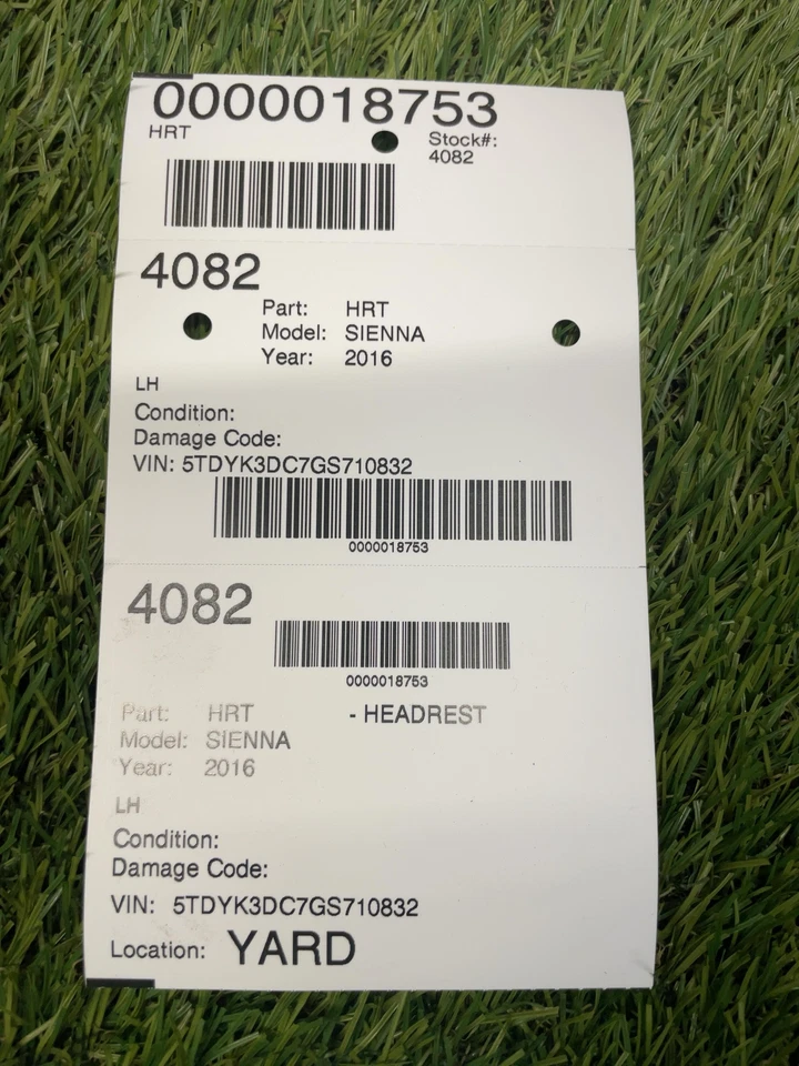 ✅ 2016 TOYOTA SIENNA левый подголовник левый от оригинального производителя - Изображение 3 из 3