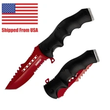 8"Spring Assisted Tactical Pocket Knife Folding Survival Hunting Knife with Clip
