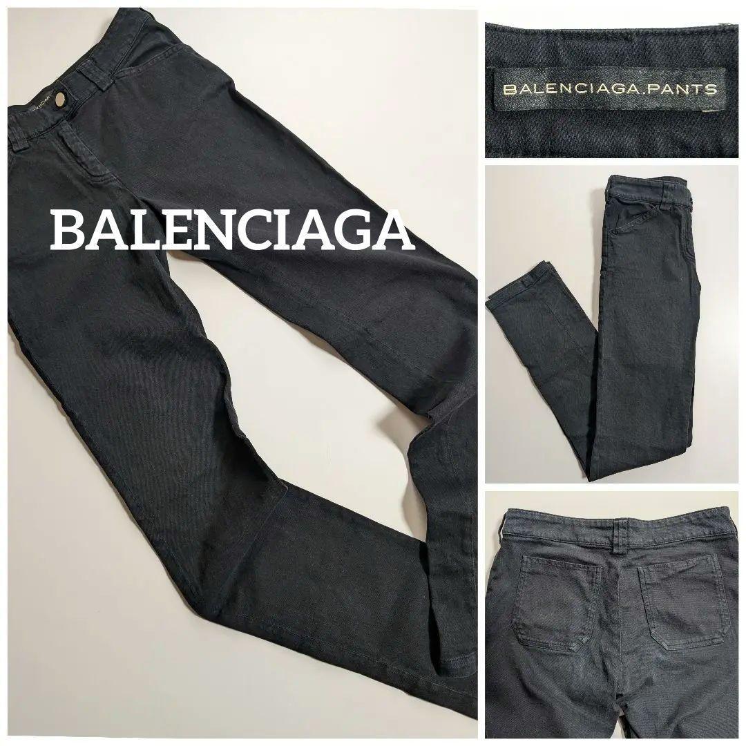 BALENCIAGA Black Straight Denim Pants Size 36 Women's U3455 BALENCIAGA Black Straight Denim Pants Size 36 Women's U3455