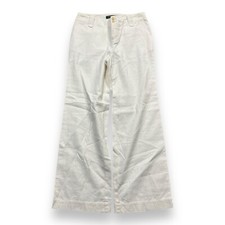 Vintage White Cotton Wide Leg Women s Pants Lauren Ralph Lauren 2P