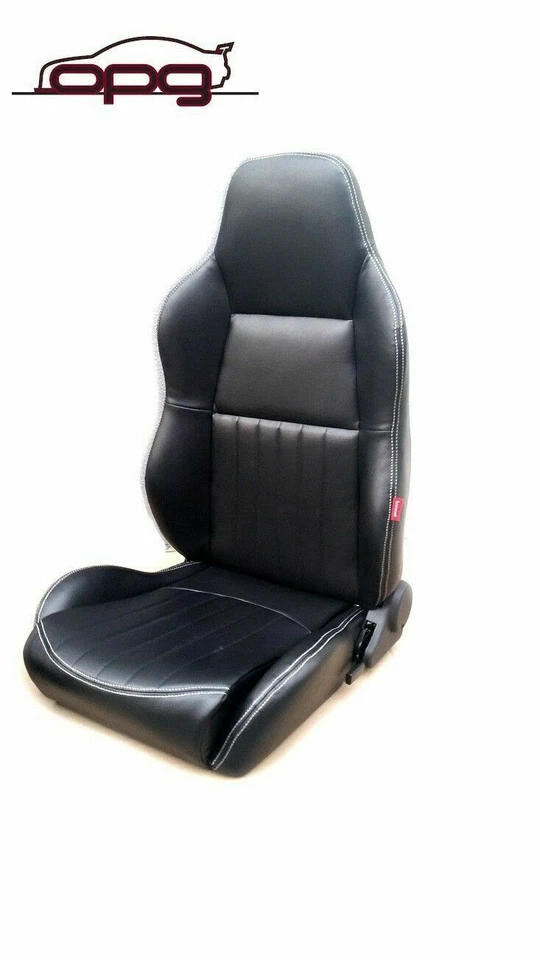 Classic High Back Black Puleather Sport Bucket Seats for Holden VN VP VR VS VT - image 4 of 4