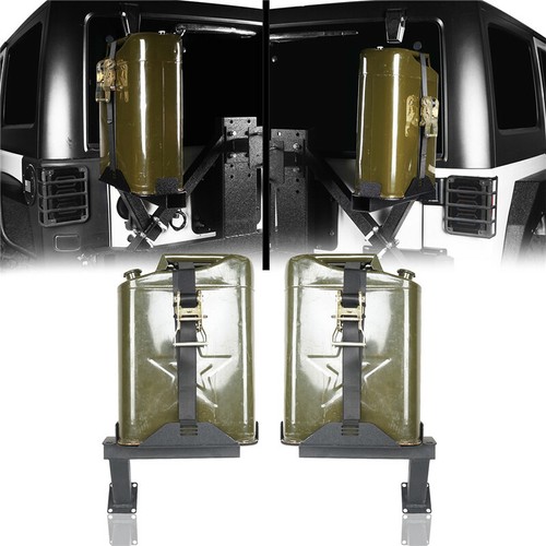 2x Spare Tire Jerry Can Mount Durable Steel Textured for Jeep