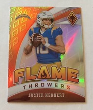 Justin Herbert Flame Thrower RC. Beautiful Card! ROY. Chargers. 💥💥💥